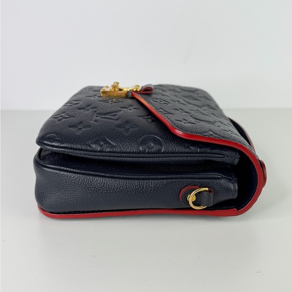 AUTHENTIC Louis Vuitton LV Pochette Metis Marine Rouge Navy Leather - Picture 5 of 16
